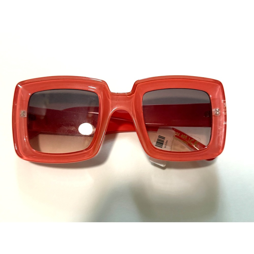 Earthbound Trading Company Pink Retro Square‎ Shape Sunglasses 400 UV protection